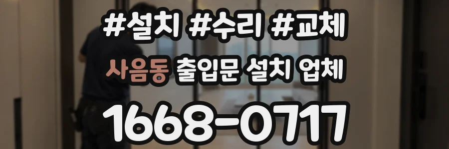 사음동 출입문 설치 업체