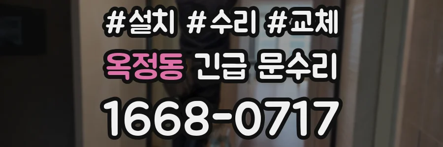 옥정동 긴급 문수리