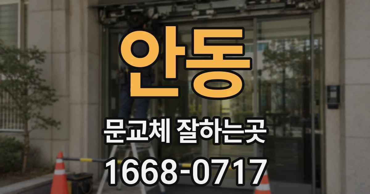 안동 문교체 잘하는곳