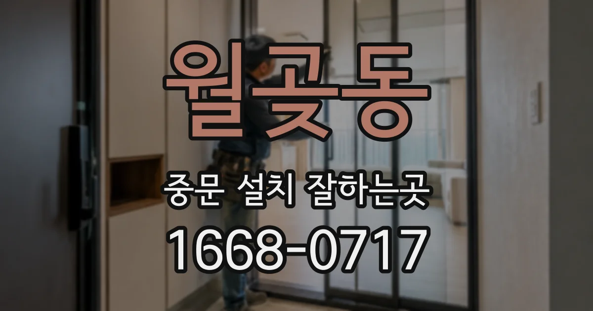 월곶동 중문 설치 잘하는곳