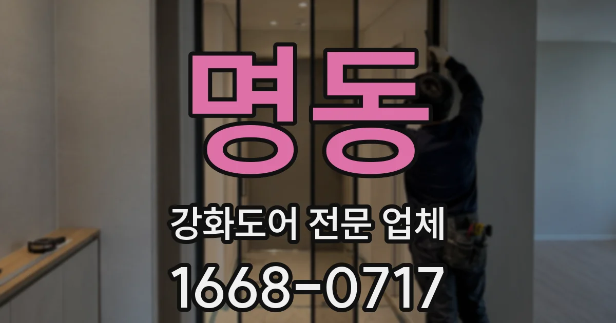 명동 강화도어 전문 업체