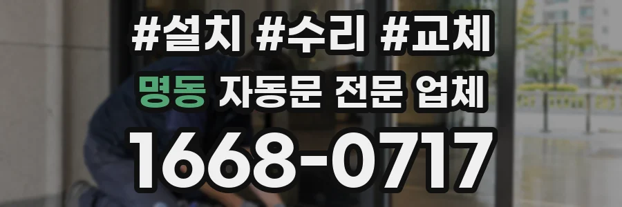 명동 자동문 전문 업체