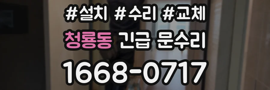 청룡동 긴급 문수리