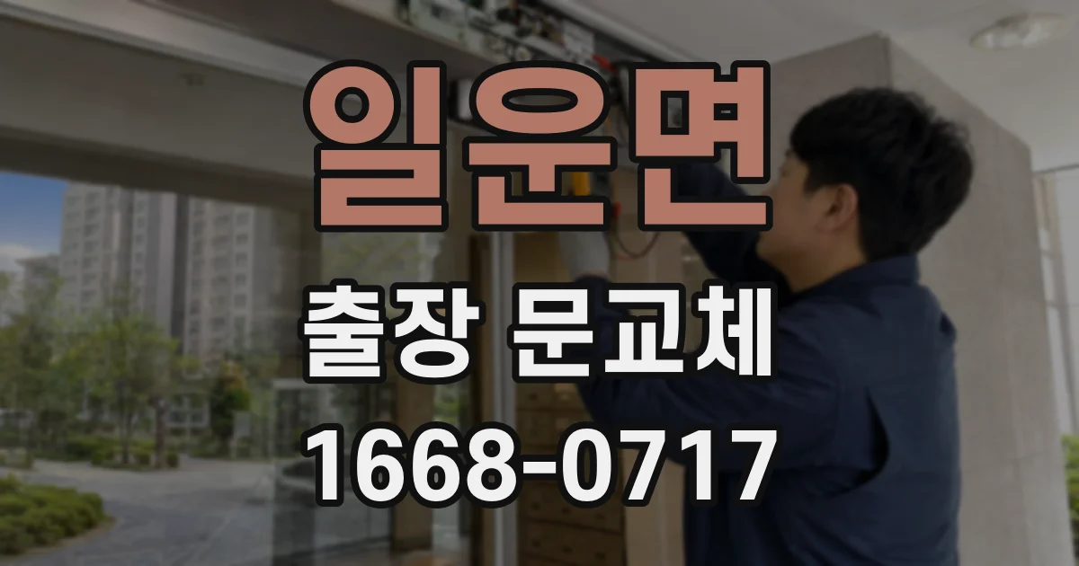 일운면 출장 문교체