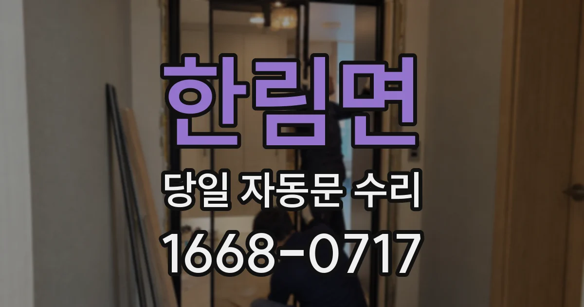 한림면 당일 자동문 수리
