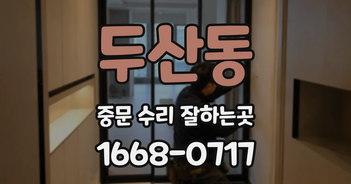 두산동 중문 수리 잘하는곳