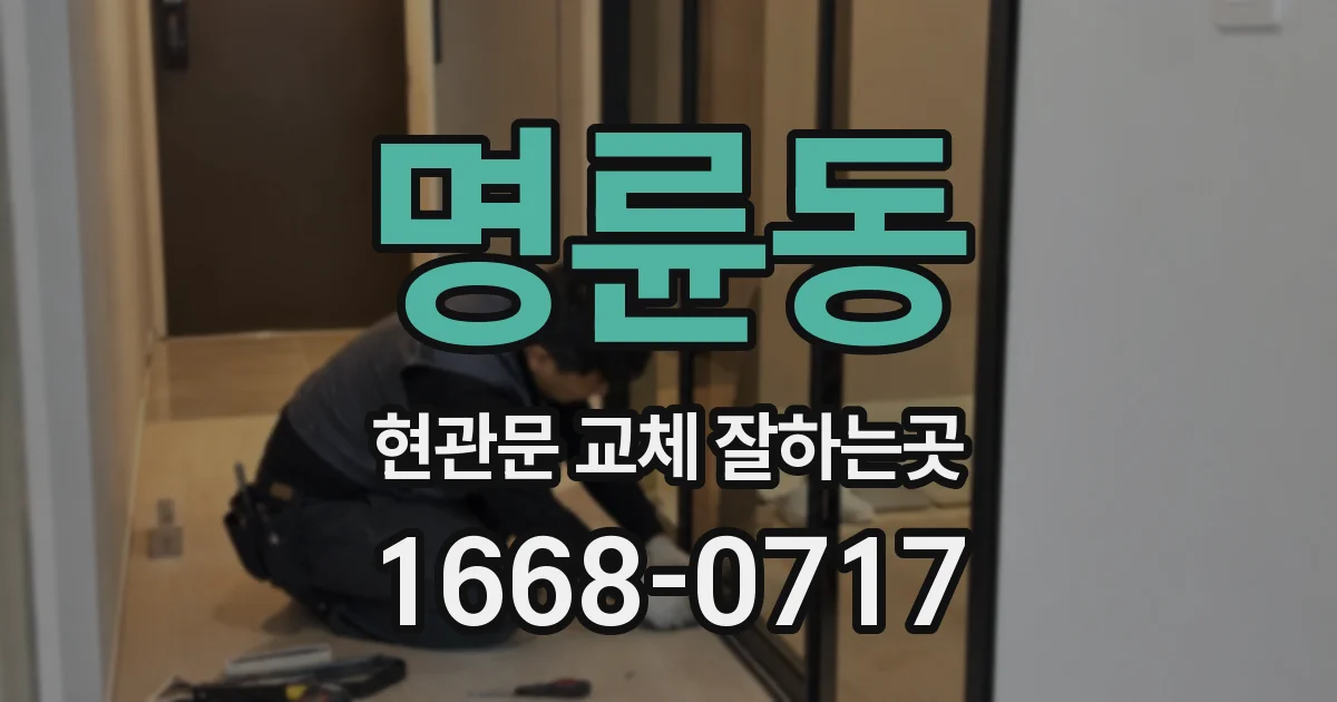 명륜동 현관문 교체 잘하는곳