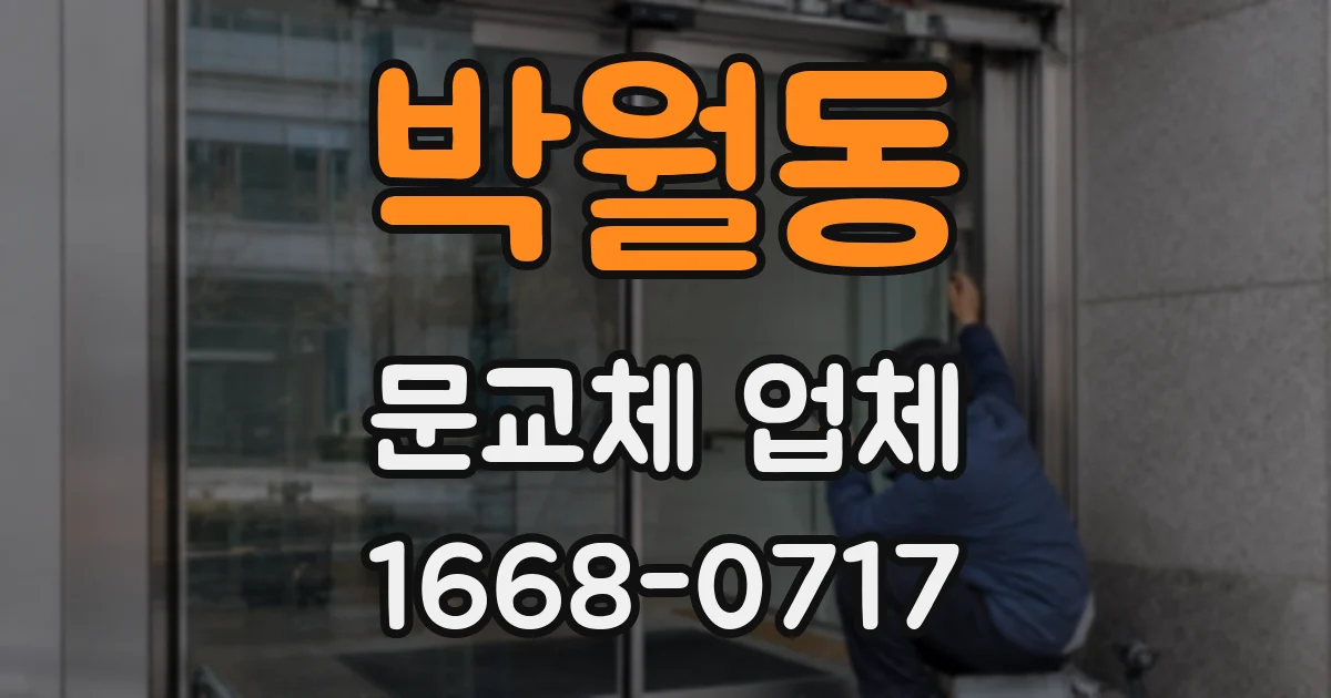 박월동 문교체 업체