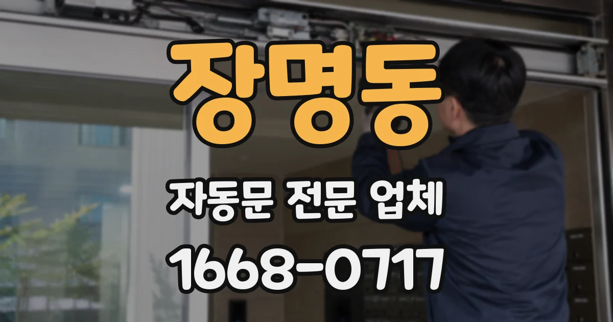 장명동 자동문 전문 업체