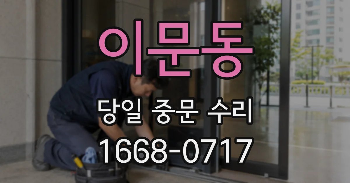 이문동 당일 중문 수리