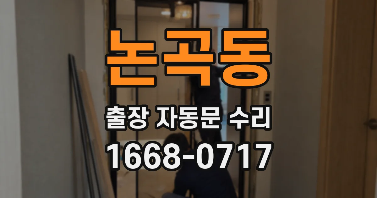 논곡동 출장 자동문 수리