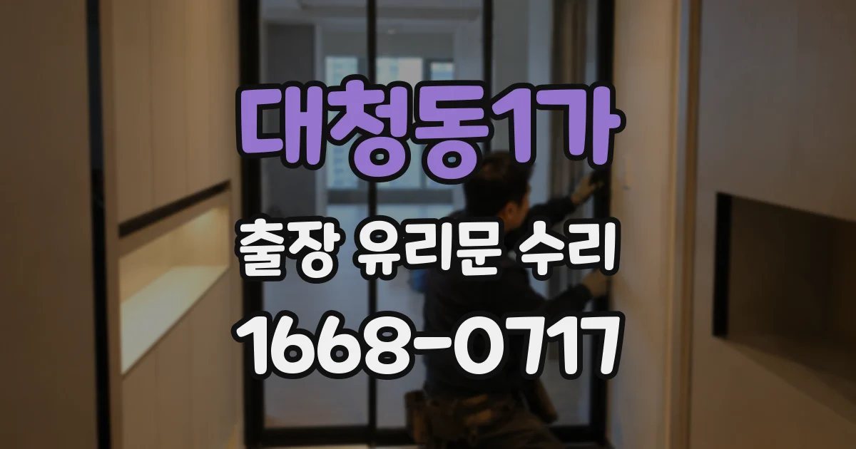 대청동1가 출장 유리문 수리