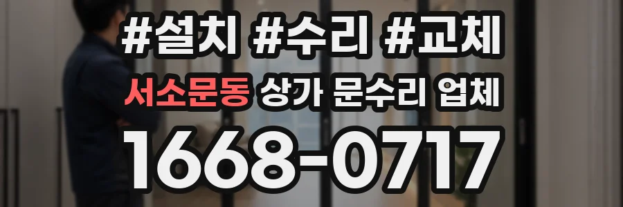 서소문동 상가 문수리 업체