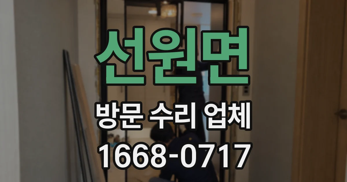선원면 방문 수리 업체