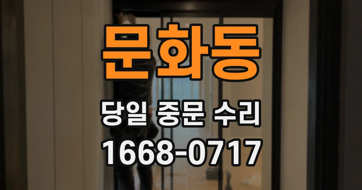 문화동 당일 중문 수리