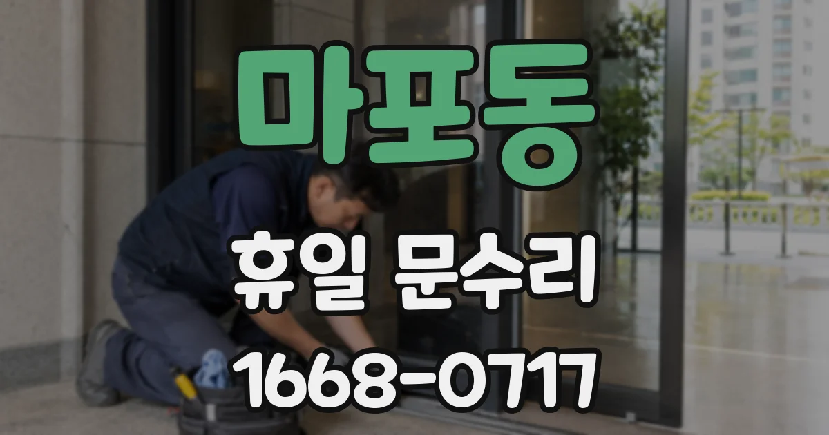 마포동 휴일 문수리
