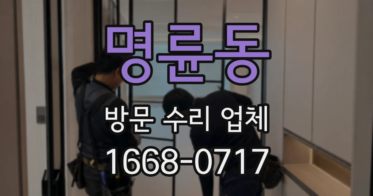 명륜동 방문 수리 업체