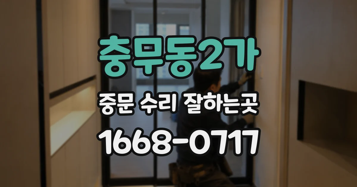 충무동2가 중문 수리 잘하는곳