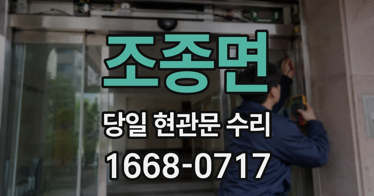 조종면 당일 현관문 수리