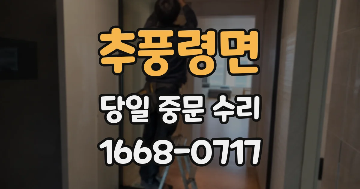추풍령면 당일 중문 수리