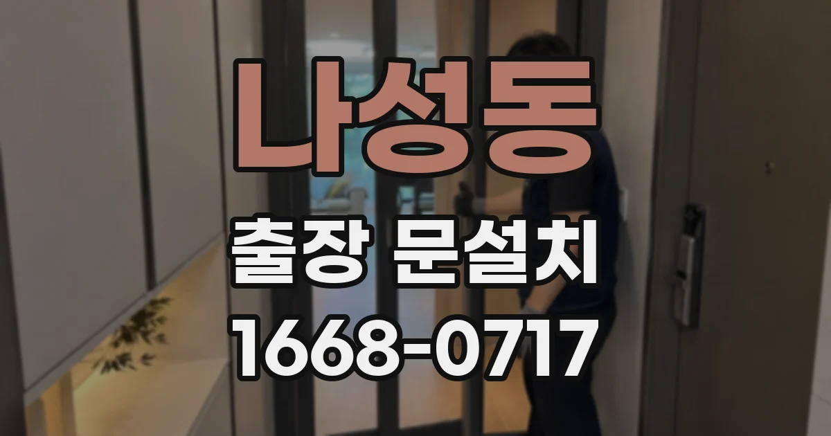 나성동 출장 문설치