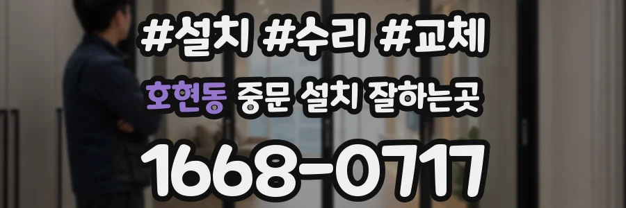 호현동 중문 설치 잘하는곳
