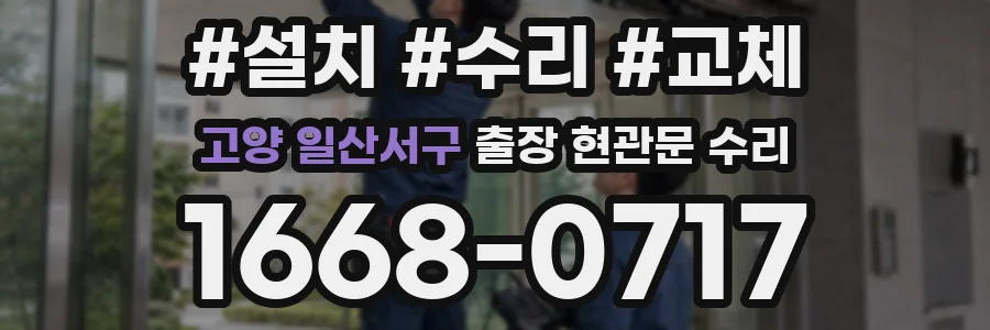 고양 일산서구 출장 현관문 수리