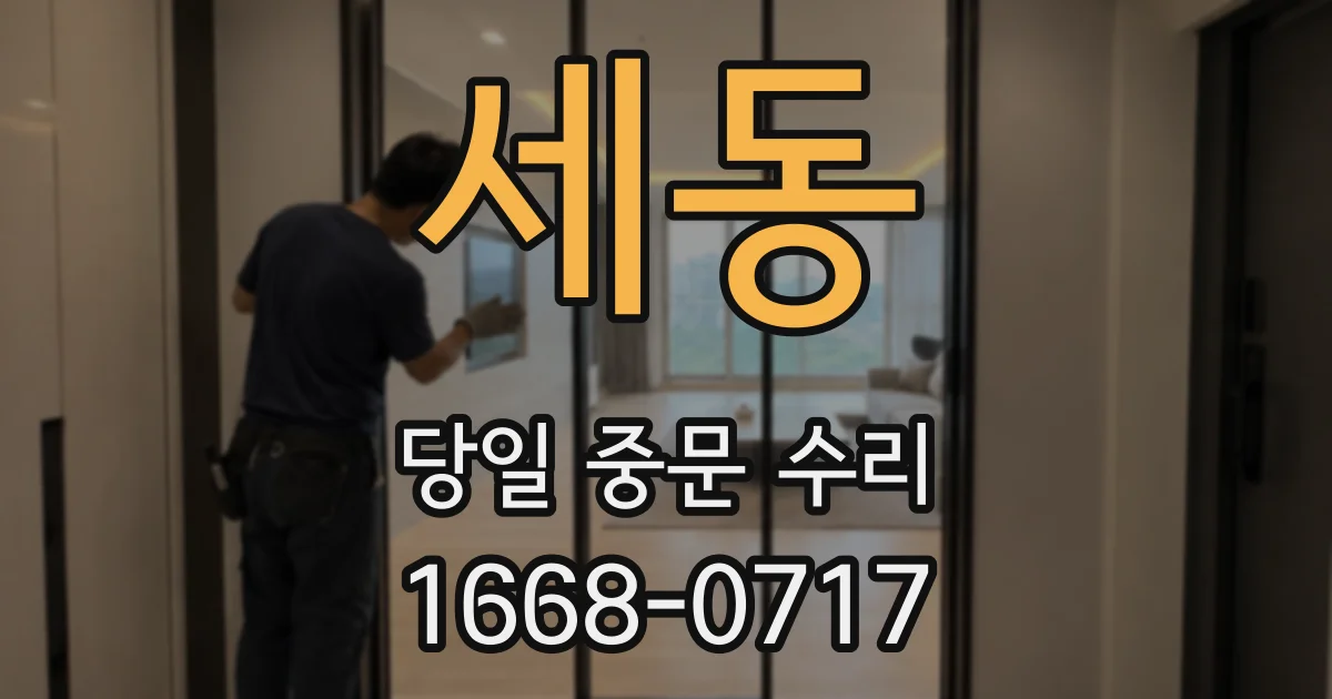 세동 당일 중문 수리