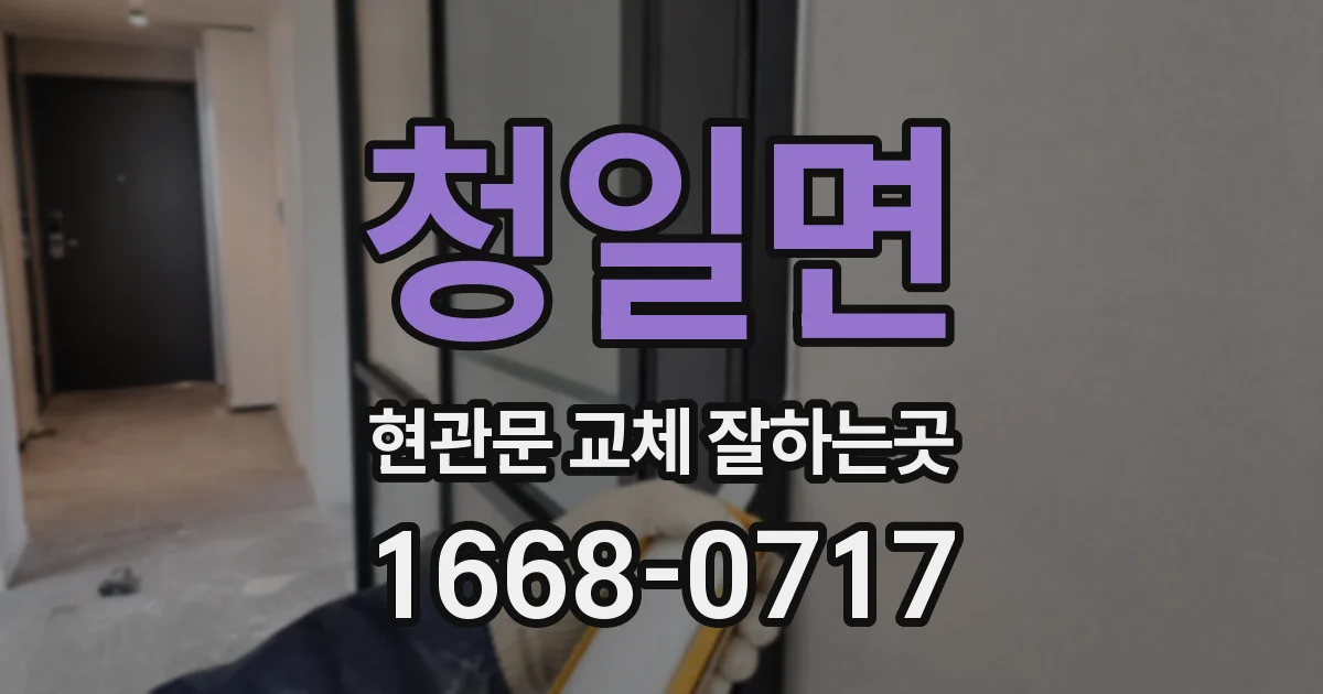 청일면 현관문 교체 잘하는곳