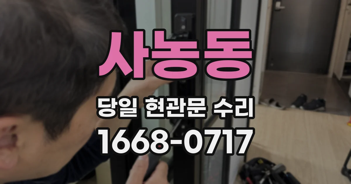 사농동 당일 현관문 수리