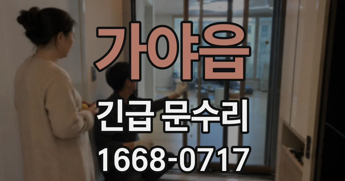 가야읍 긴급 문수리