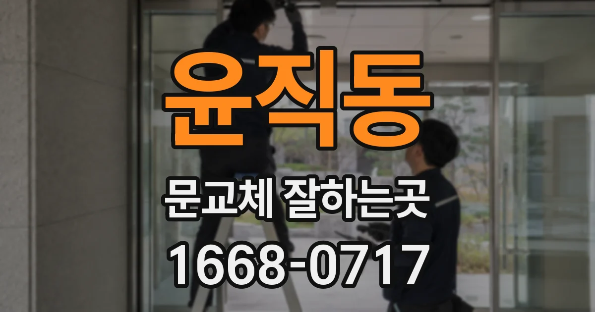 윤직동 문교체 잘하는곳