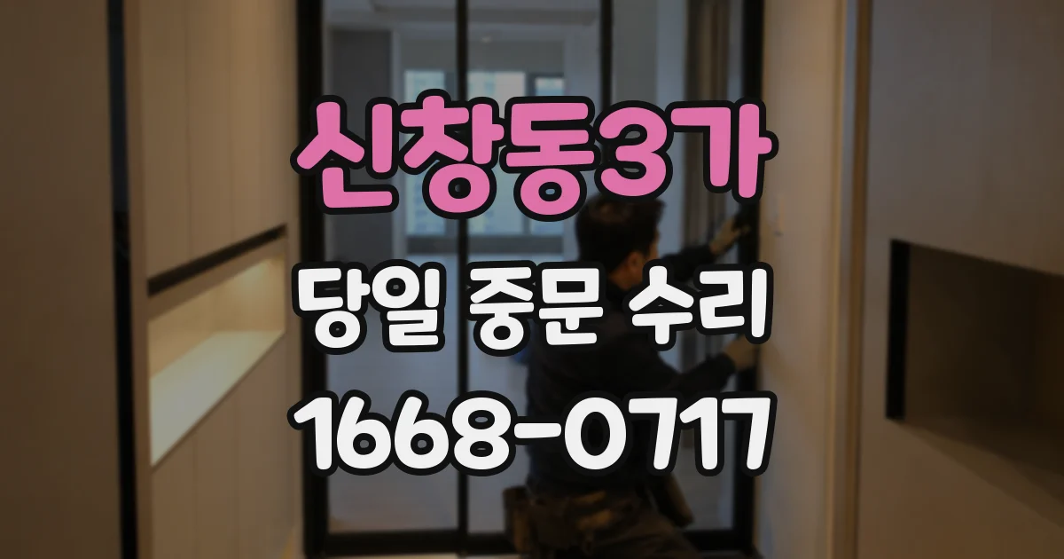 신창동3가 당일 중문 수리