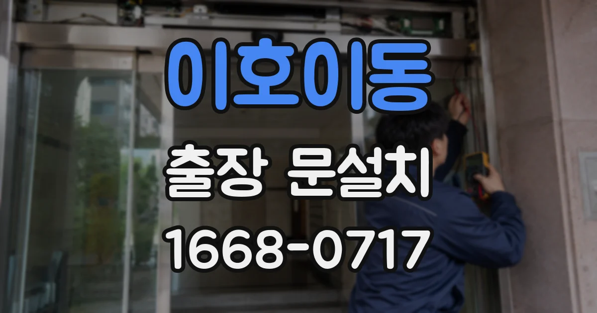 이호이동 출장 문설치