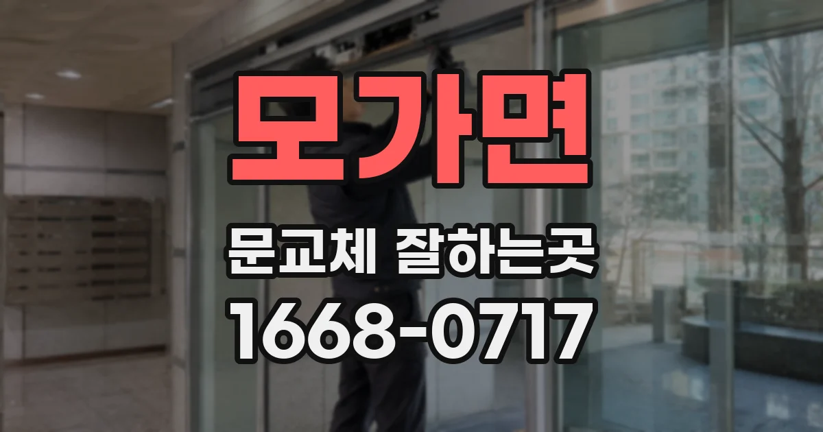 모가면 문교체 잘하는곳