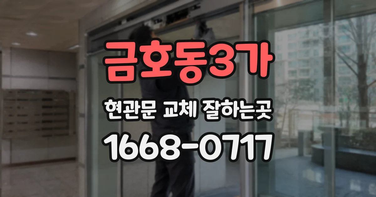 금호동3가 현관문 교체 잘하는곳