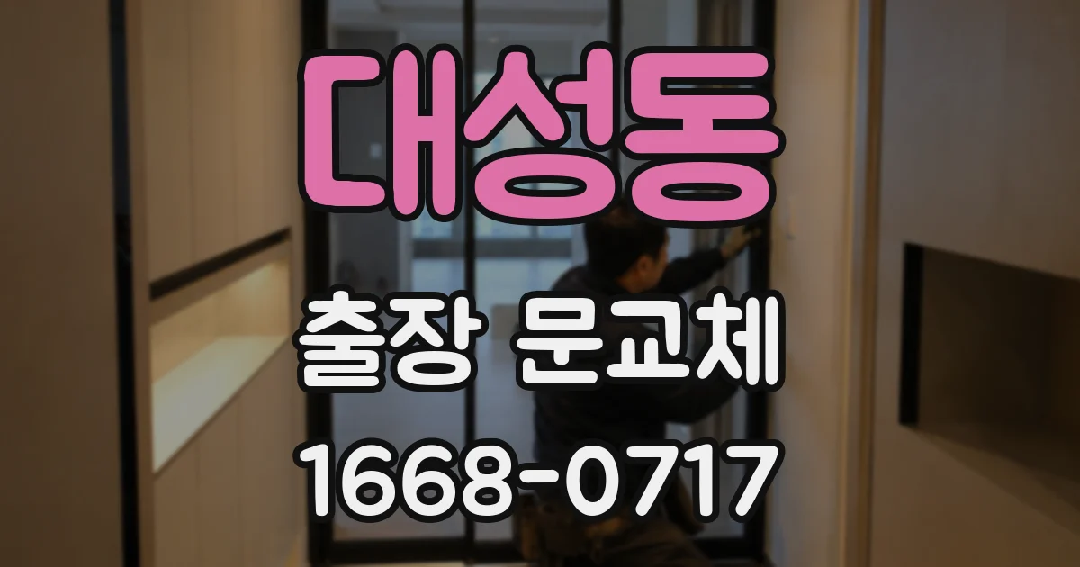 대성동 출장 문교체