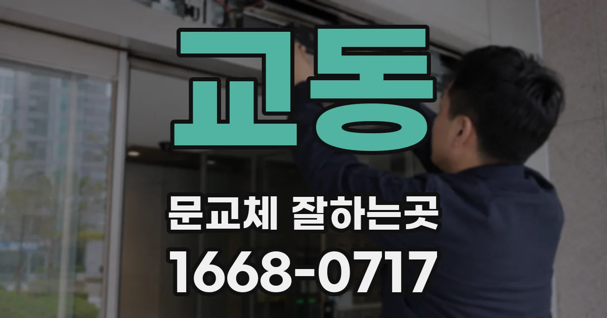 교동 문교체 잘하는곳