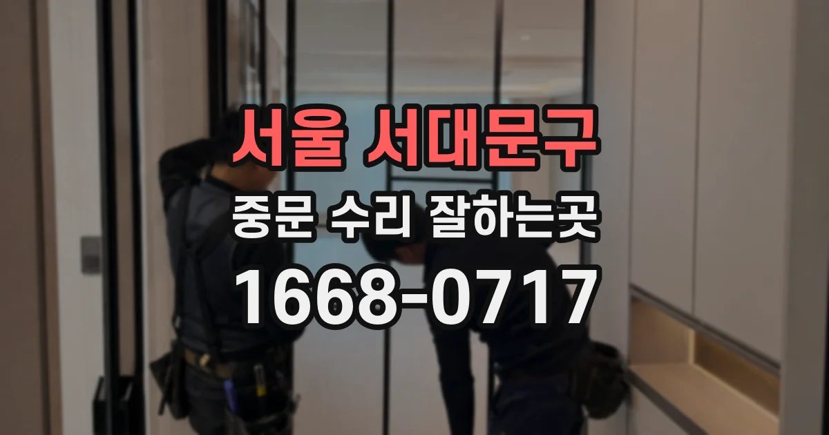 서울 서대문구 중문 수리 잘하는곳