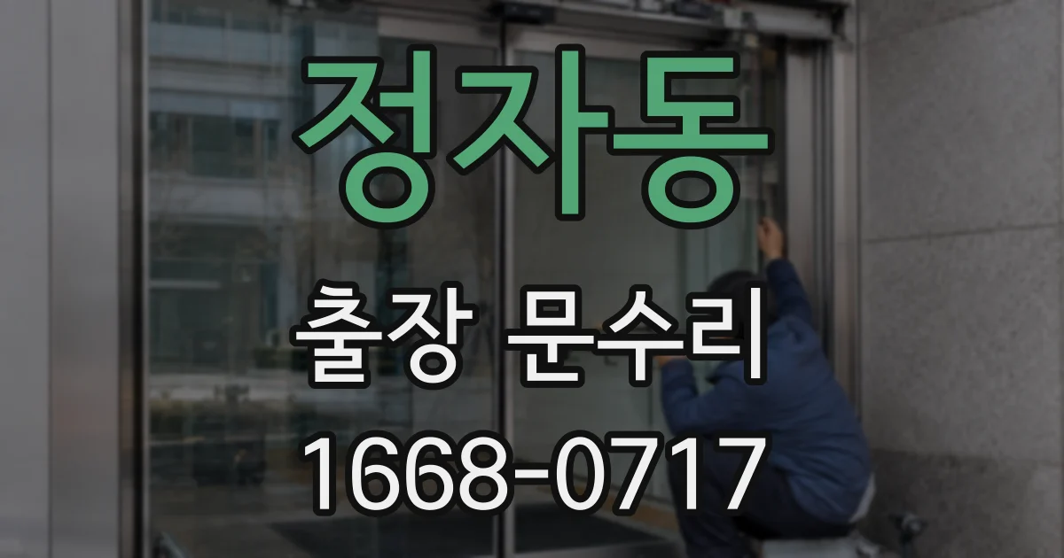 정자동 출장 문수리