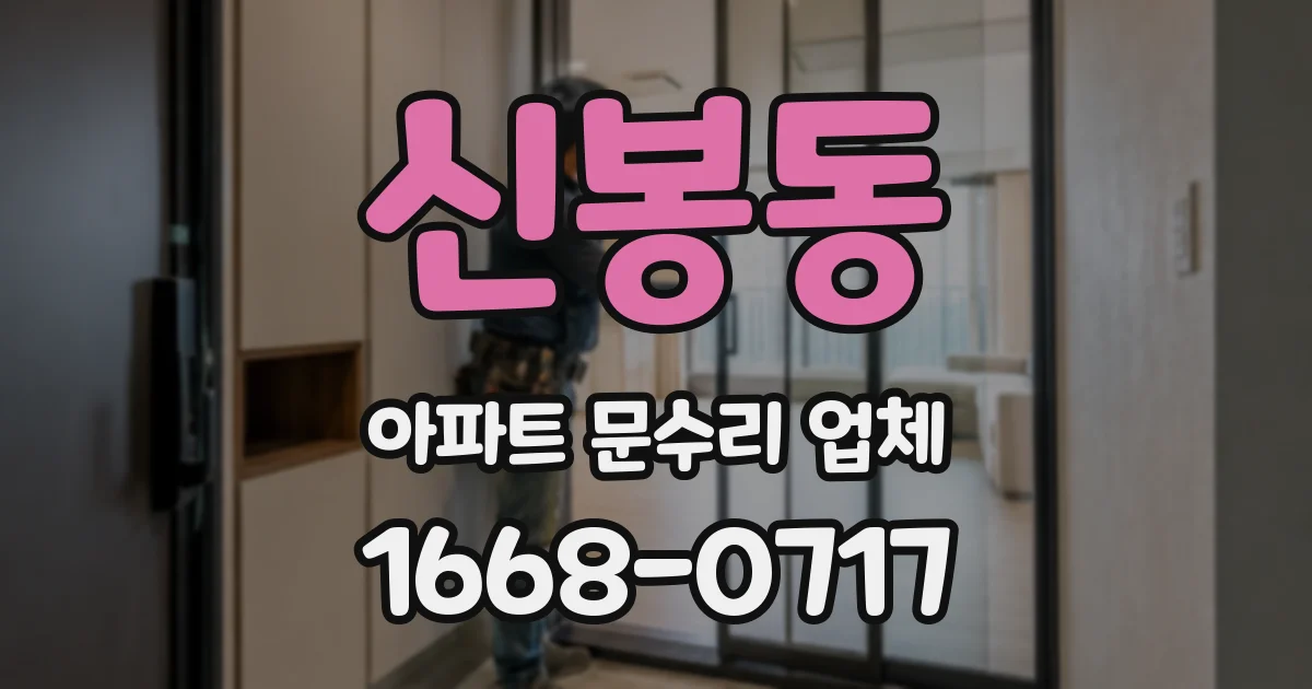 신봉동 아파트 문수리 업체
