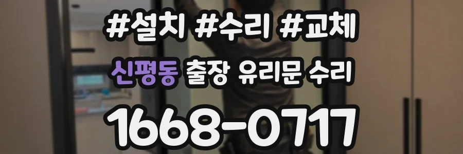 신평동 출장 유리문 수리