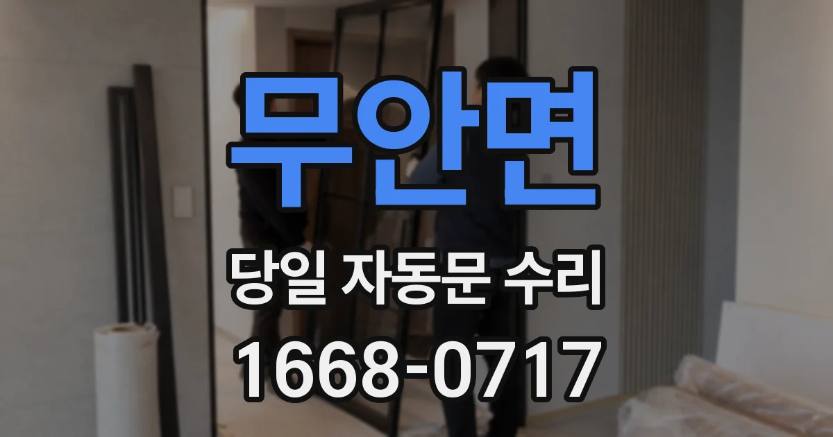 무안면 당일 자동문 수리