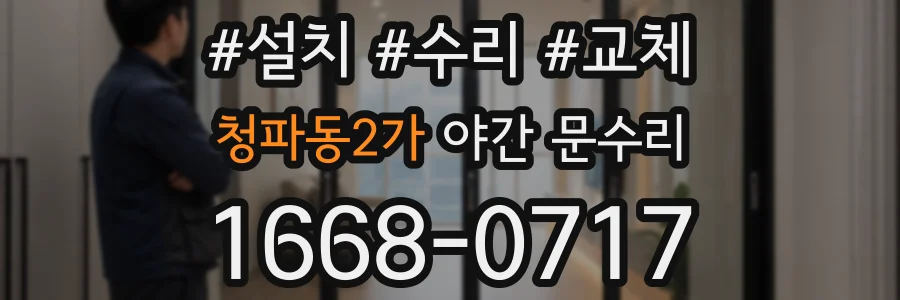 청파동2가 야간 문수리