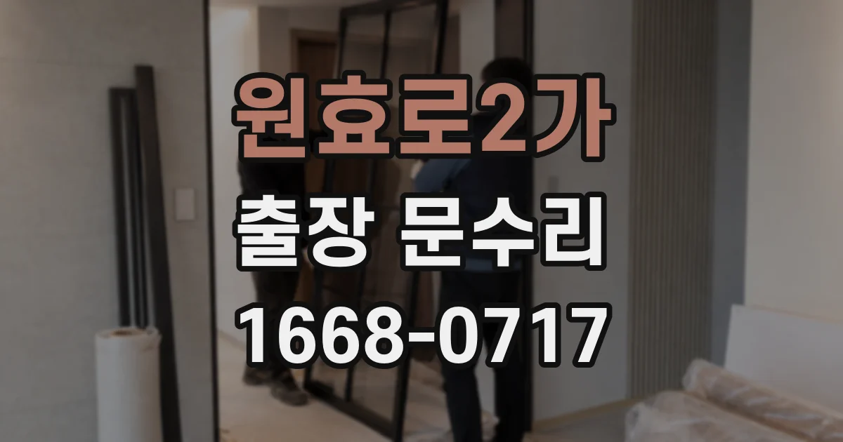 원효로2가 출장 문수리