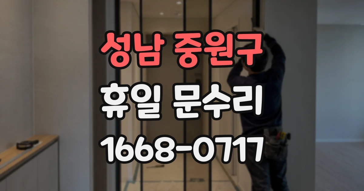 성남 중원구 휴일 문수리