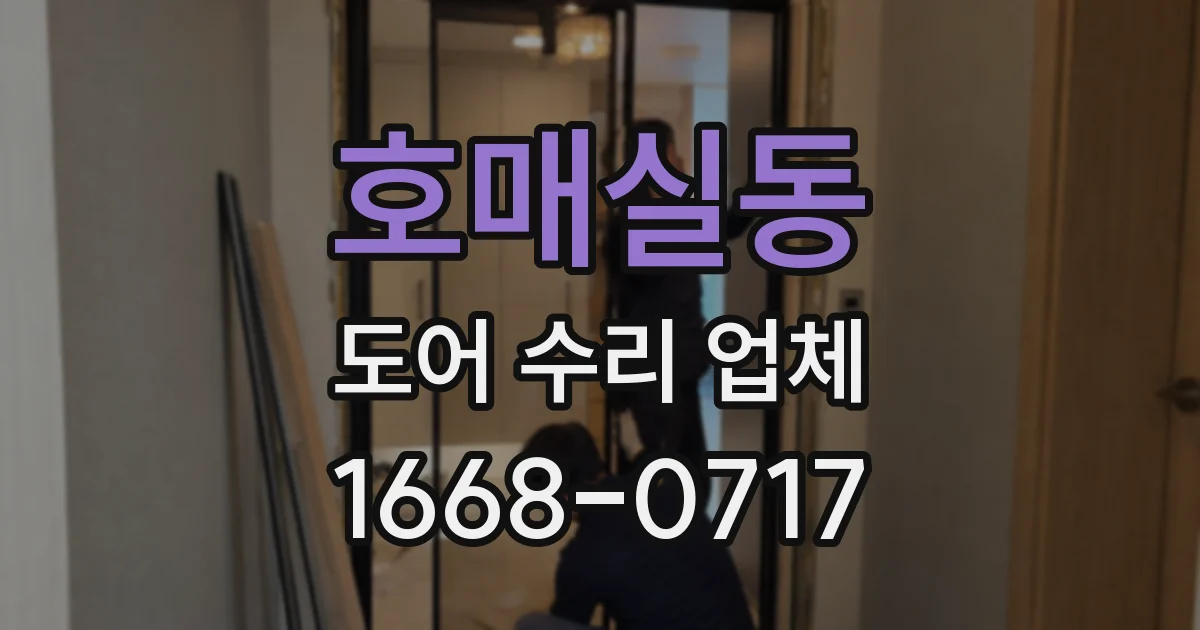 호매실동 도어 수리 업체