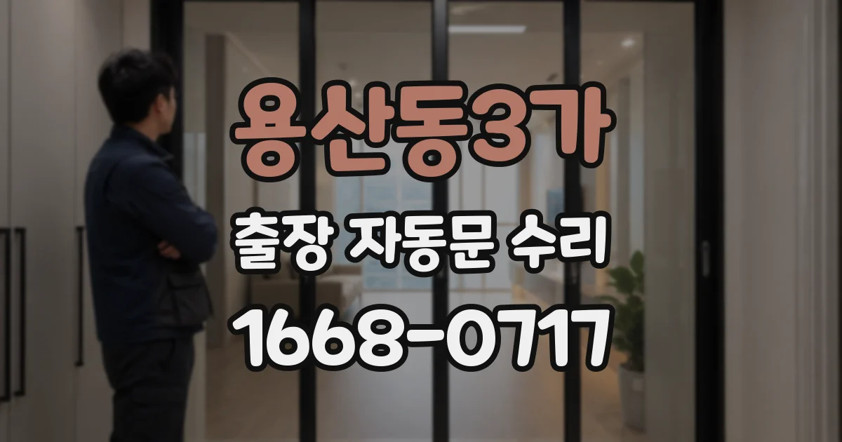 용산동3가 출장 자동문 수리