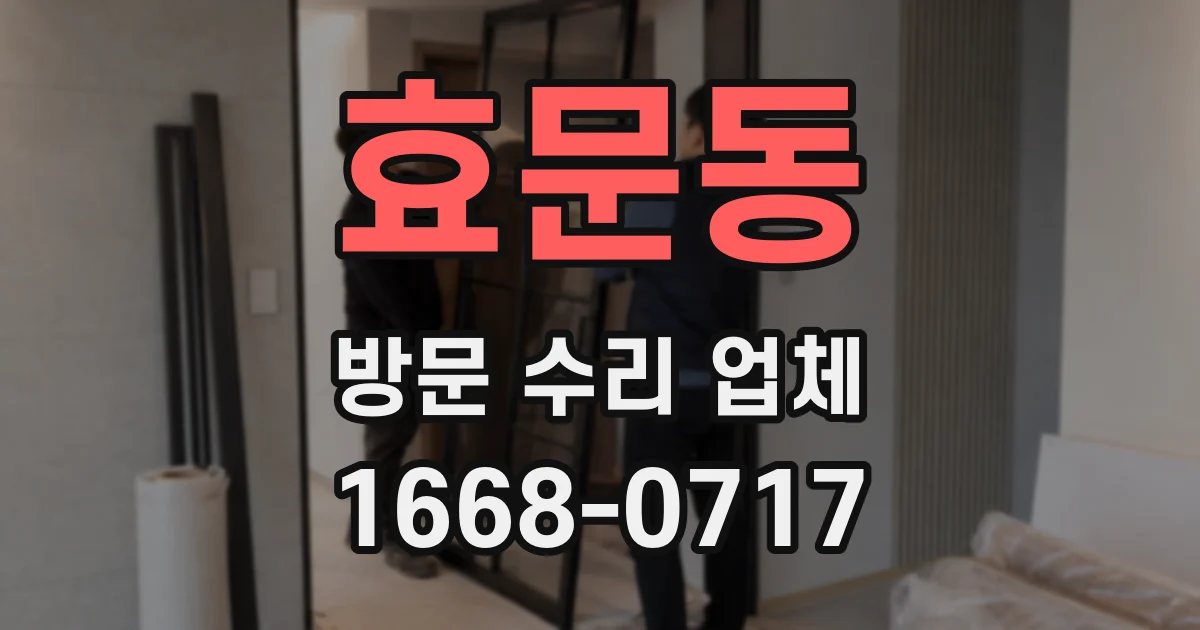 효문동 방문 수리 업체