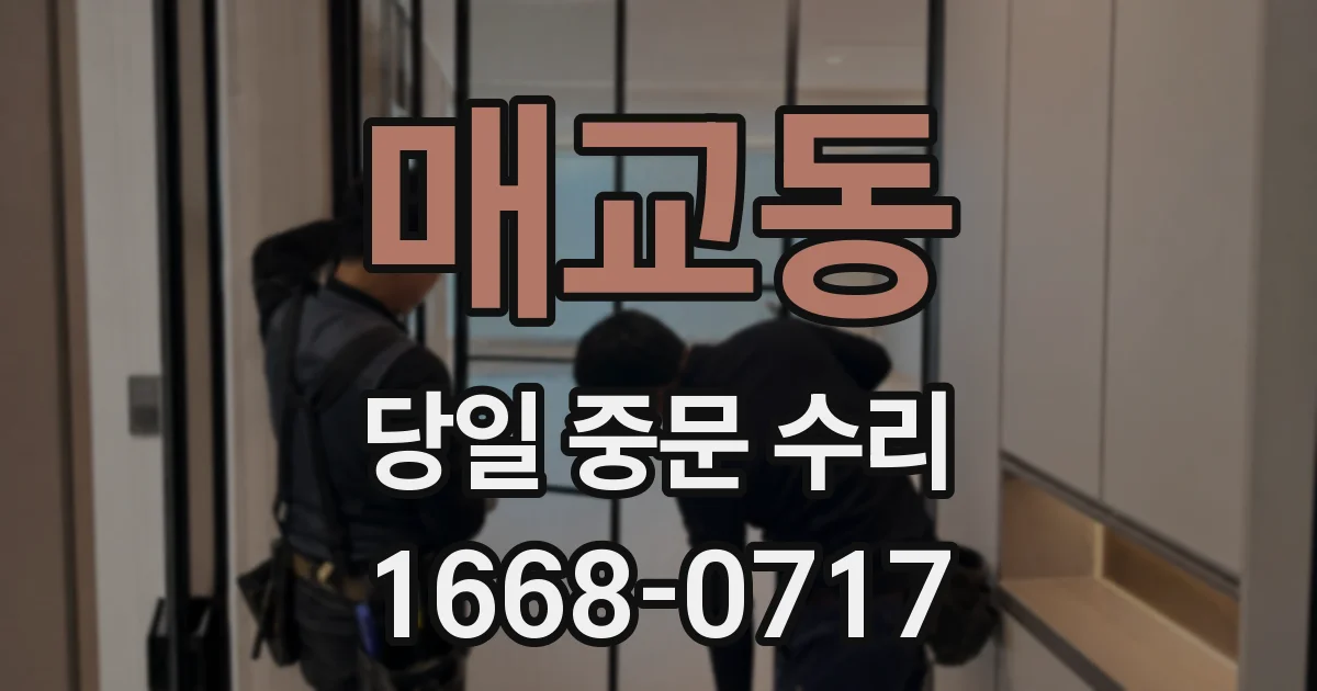 매교동 당일 중문 수리